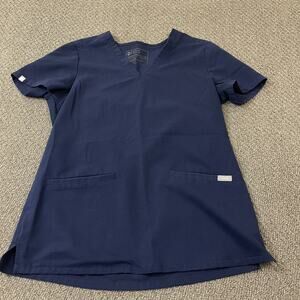 Figs Technical Collection Scrub Shirt Womens XS Blue Medical